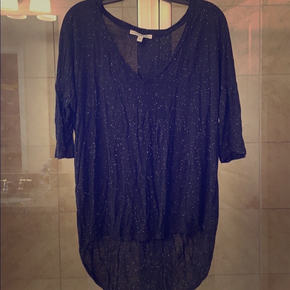 Express Tops - Express One Eleven marled black quarter length tee